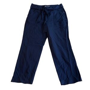 NWT GENIUS GARB Blue Belted high waisted Pants